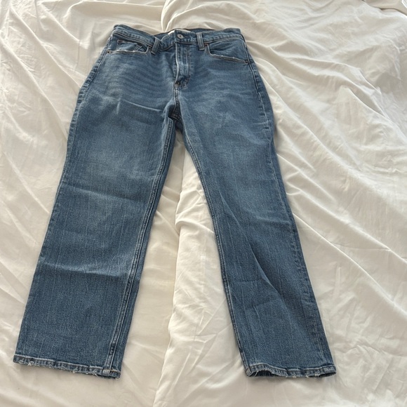Abercrombie & Fitch Pants - Abercrombie & Fitch Women's Straight Leg Blue Pants size27/4